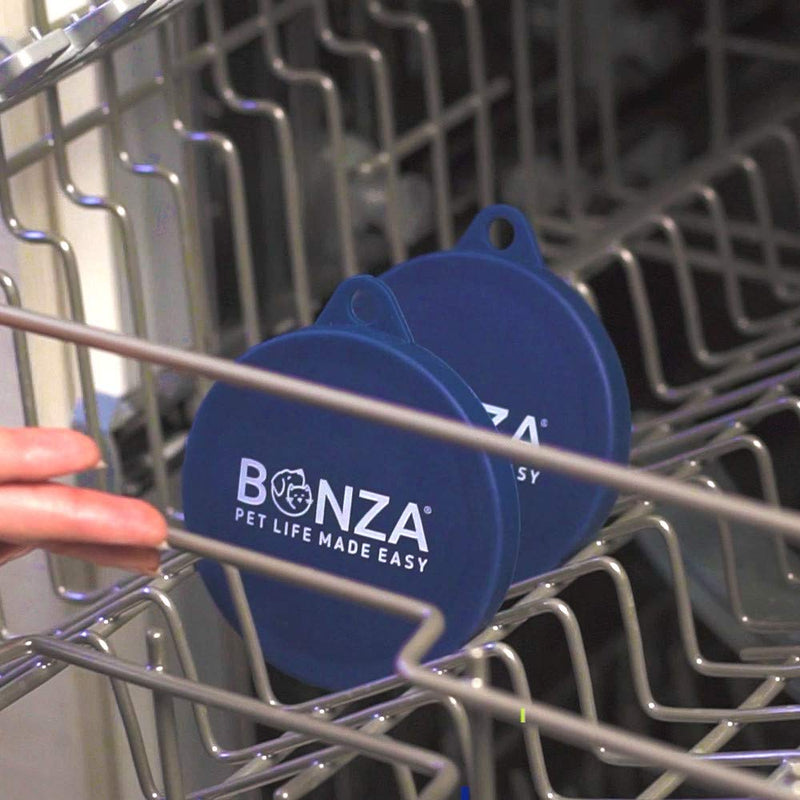 Bonza Pet Food Can Covers, Set of 2 Universal Silicone Can Lids for Dog or Cat Food Can Covers, BPA Free, Food Safe, Dishwasher Safe - BeesActive Australia