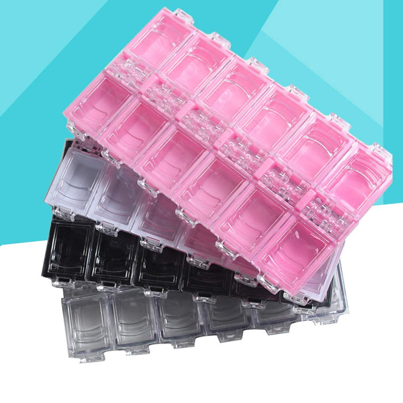 Healifty 4pcs/Pack Nail Art Supply Organizer Solid Plastic Nail Art Storage Organizer Case for Nail Tips - BeesActive Australia