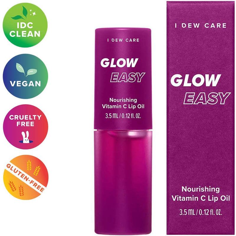 I DEW CARE Glow Easy Vitamin C Tinted Lip Oil Gloss with Jojoba Seed Oil | Korean Skincare, Vegan, Cruelty-Free, Gluten-Free, Paraben-Free - BeesActive Australia