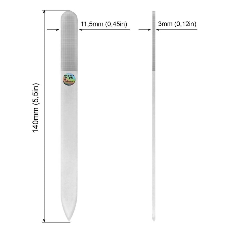 NEW DUO GLASS NAIL FILE & POLISHER - Unique 2-IN-ONE Classic Nail File & Buffer Shiner by Fulgent World - BeesActive Australia