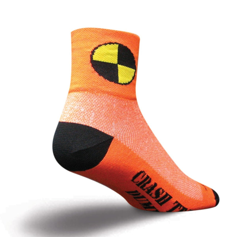 SockGuy Men's Crash Test Dummy Socks Small-Medium Orange - BeesActive Australia