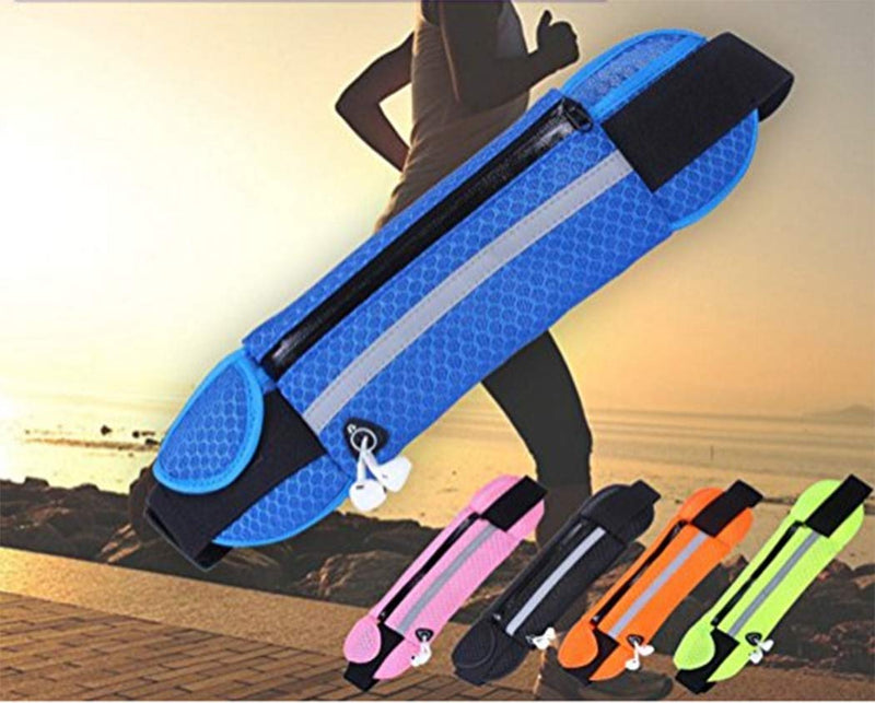 Ranvi Breathable Running Belt Waist Pack, Resistant Runners Belt Fanny Pack for Hiking Fitness, Adjustable Running Pouch for All Kinds of Phones iPhone Android Windows. blue - BeesActive Australia