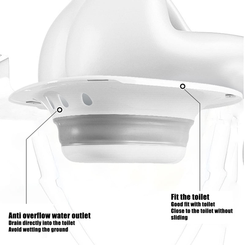 Washable Toilet Bath with Flusher Postpartum Care Soothes Hemorrhoid Foldable Toilet Seat Bath Squat-Free and Flushable Bidet Gray - BeesActive Australia