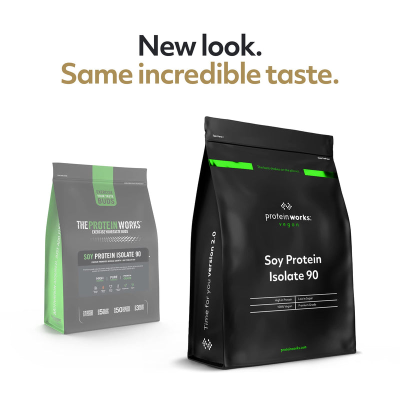 Soy Protein 90 (Isolate) Protein Powder | 100% Plant-Based | Low Fat | No Added Sugar | Gluten-Free | Protein Works | Vanilla Crème | 500 g 500 g (Pack of 1) - BeesActive Australia