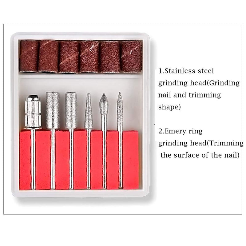 Lookathot 13-in-1 Electric Mini Personal Manicure and Pedicure Kit Nail File Includes Callus Remover, Nail Buffer & Polisher (Rose Red) Rose Red - BeesActive Australia