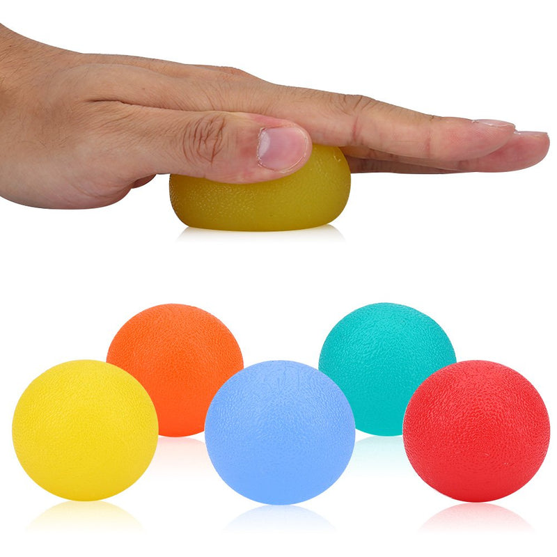 Hand Exercise Balls Silicone Squeeze Stress Ball Massage Therapy Grip Ball for Hand Finger Strength Exercise Stress Relief(Orange) - BeesActive Australia