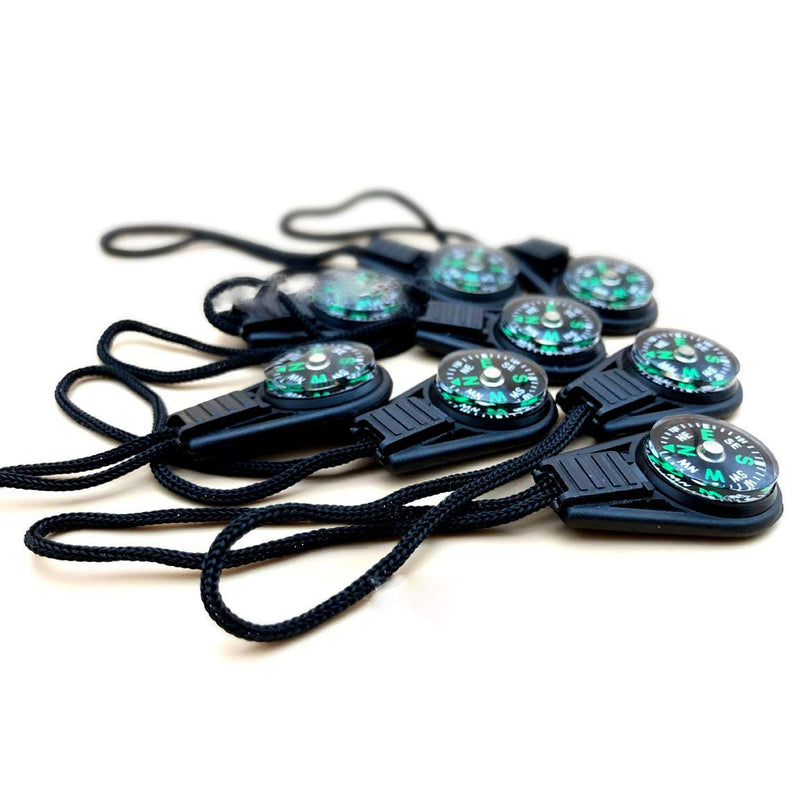 SPYSEE Mini Survival Compass Pack of 10 - Outdoor Camping Hiking Pocket Compass Liquid Filled Mini Compass for Paracord Bracelet Necklace Key Chain - BeesActive Australia