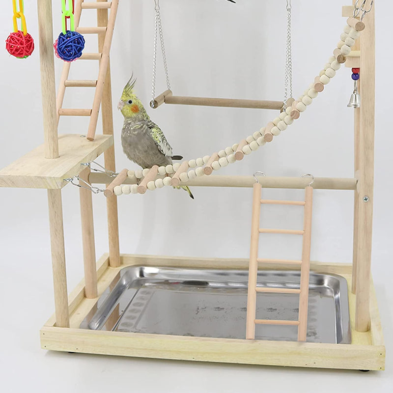 Bird Toys Wooden Ladder, 4 Sizes Parakeet Toys Wood Ladder, Natural Wooden Step Ladder Bird Ladder, Bird Climbing Toys Bird Toys for Parakeets, Parrots, Cockatoo and Lovebirds - BeesActive Australia