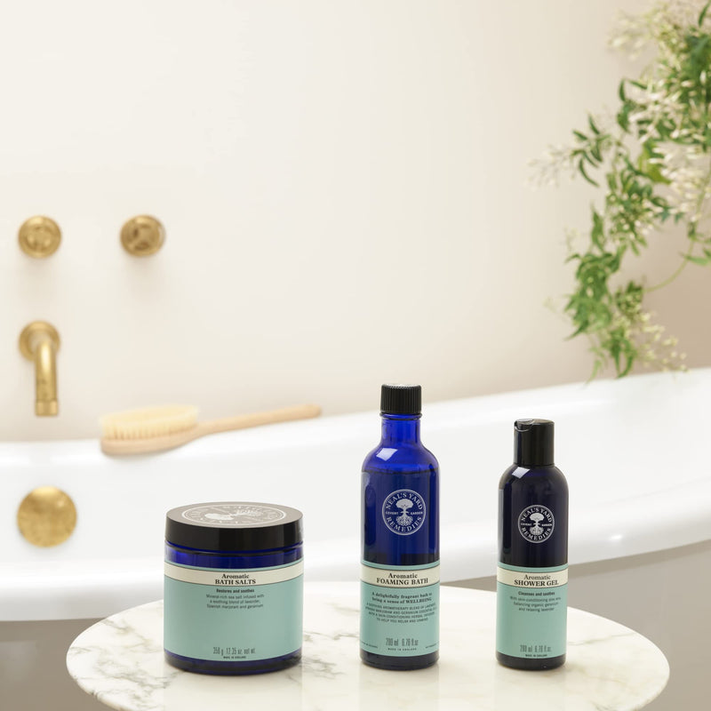 Neal's Yard Remedies Aromatic Shower Gel | Sooth & Uplift with Relaxing Lavendar & Organic Geranium - BeesActive Australia