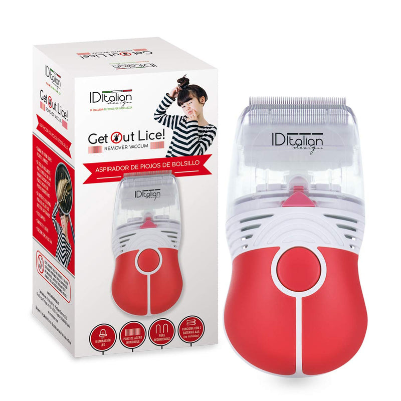 Electric Lice Comb - Head Lice Vacuum, Hygienic and easy to use Lice treatment, 12,5x6,3x5,1 cm - ID Italian Design - BeesActive Australia