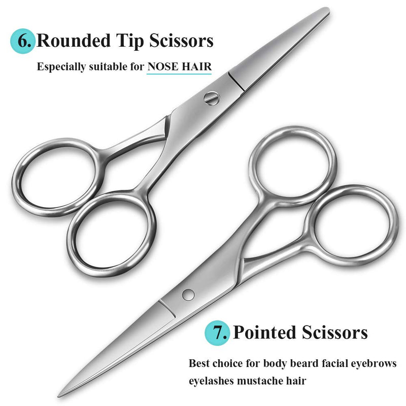 Ivandar Toe Nail Clippers for Ingrown or Thick Toenails Professional Podiatrist Toenails Nipper Manicure Pedicure Tools German High Carbon Stainless Slant Tip Tweezer Facial Care 10 in 1 - BeesActive Australia