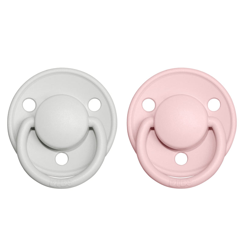 BIBS Pacifiers - De Lux Collection | BPA-Free Baby Pacifier | Made in Denmark | Set of 2 Blossom/Haze Color Premium Soothers | Size One Size - BeesActive Australia