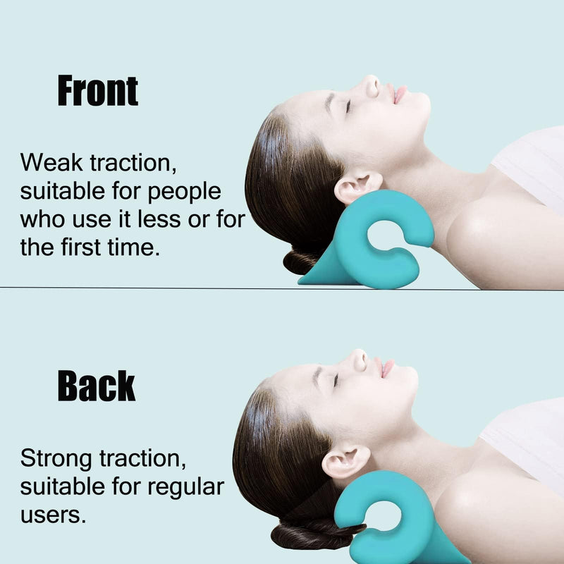 Neck Stretcher Neck Cloud - Cervical Traction Device for Neck Pain Relief, Neck Hump Corrector Pillow, Neck Support, Neck and Shoulder Relaxer for TMJ Pain Relief and Cervical Spine Alignment(Teal) Teal - BeesActive Australia