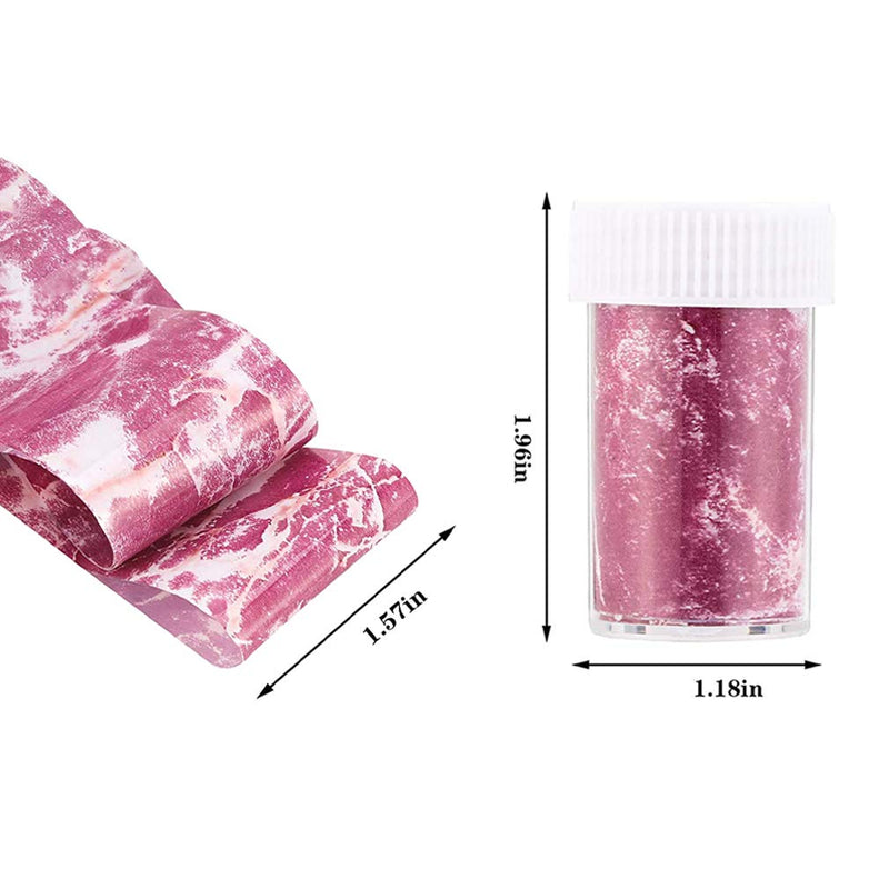 BABALAL 2 Pack Nail Foils Marble Nail Art Transfer Foils Nail Polish Stickers for Nail Art Decoration - BeesActive Australia