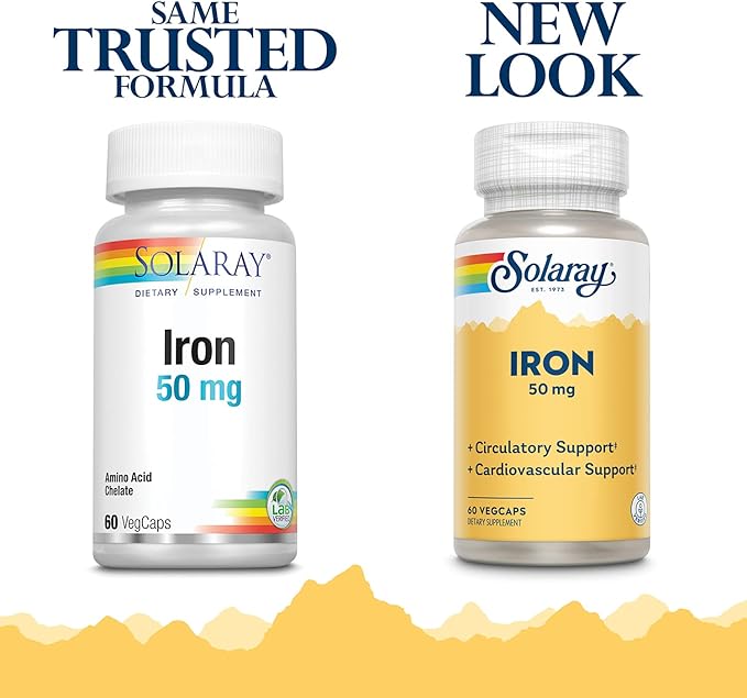 Solaray - Iron 50 mg. 60 capsules - BeesActive Australia