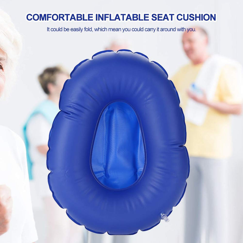 Sonew Professional Air Inflatable Potty Blue Seat Cushion Portative Chair Cushion Foldable Back Cushion - BeesActive Australia