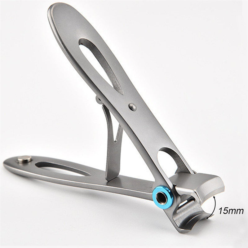 Nail Clippers, Professional Grade Stainless Steel Fingernail Toenail Clippers for Thick Nails, 15mm Wide Jaw Opening Nail Cutter for Men and Women with Nail File - BeesActive Australia