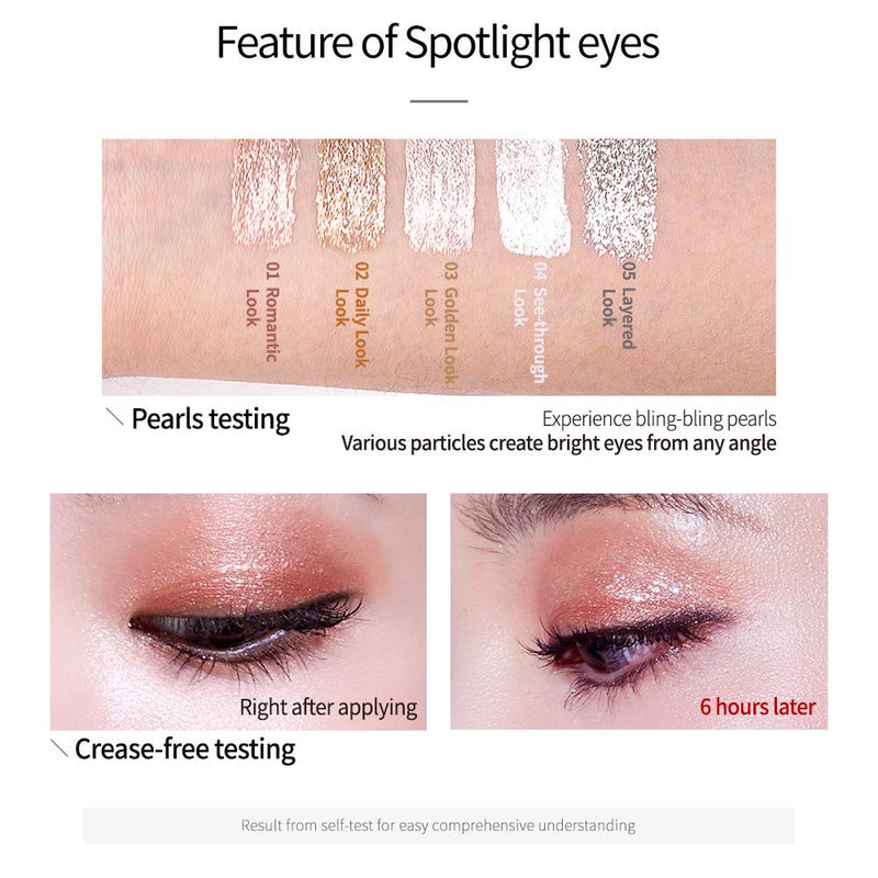 SHIONLE - Spotlight Eyes: Liquid Glitter Eye Shadow | Quick Drying and Long Lasting | Gradation | Glitter Eye Shadow | 3g (02 DAILY LOOK) - BeesActive Australia