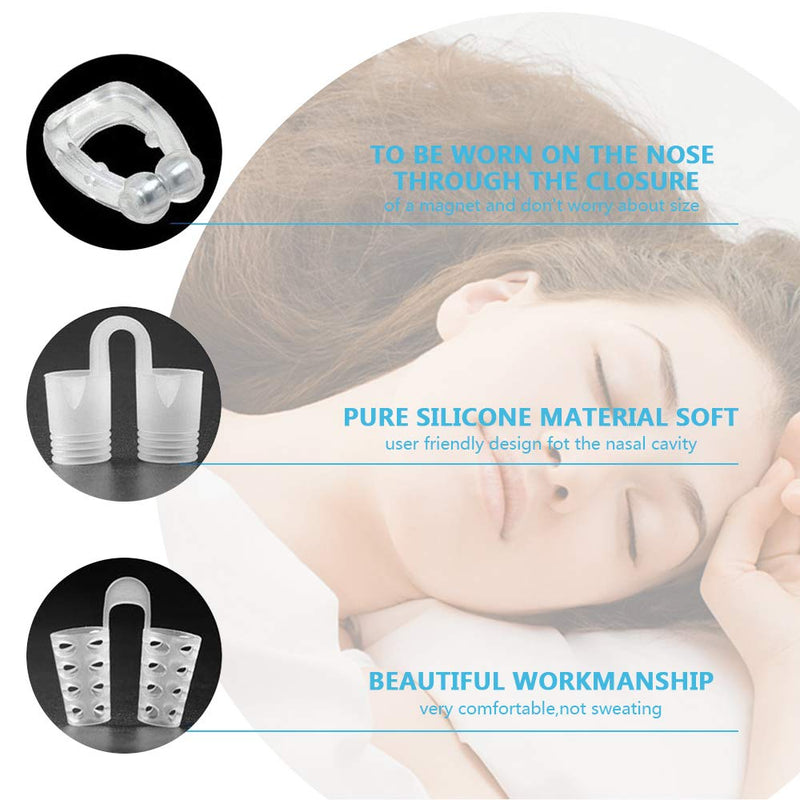 Anti Snore Devices,Silicone Magnetic Anti Snoring Clip,Snore Stopper Nose Vents Anti Snore Solution Snoring Relief Sleep Aid Devices (10 Pack) - BeesActive Australia