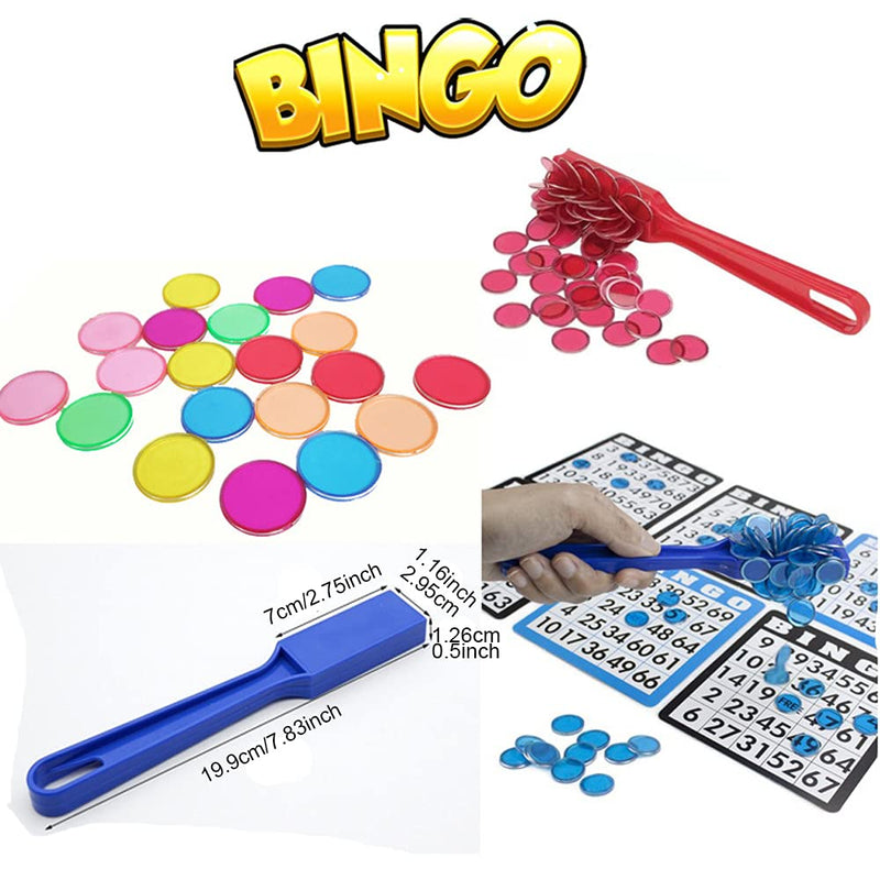 Dacefloy Magnetic Bingo Wand with 100 Metal Ringed Chips for Counting School/Game Chips Plastic Markers Orange - BeesActive Australia
