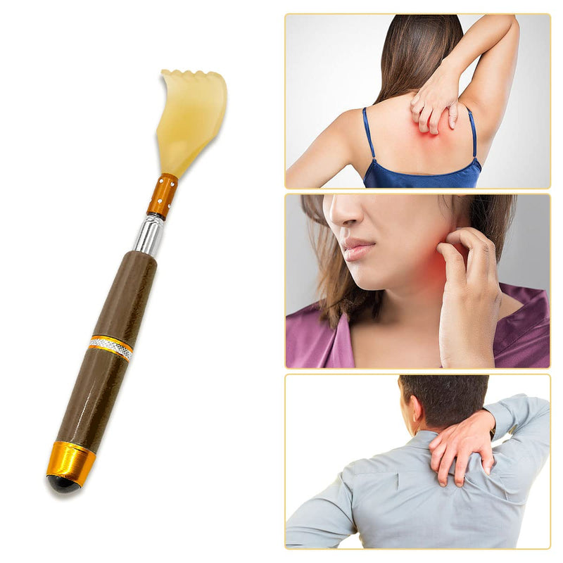 Jagowa Back Scratcher Stretchable Back Massager Extendable Back Scratchers�Relief Body Relaxation Coffee Colour Brown - BeesActive Australia