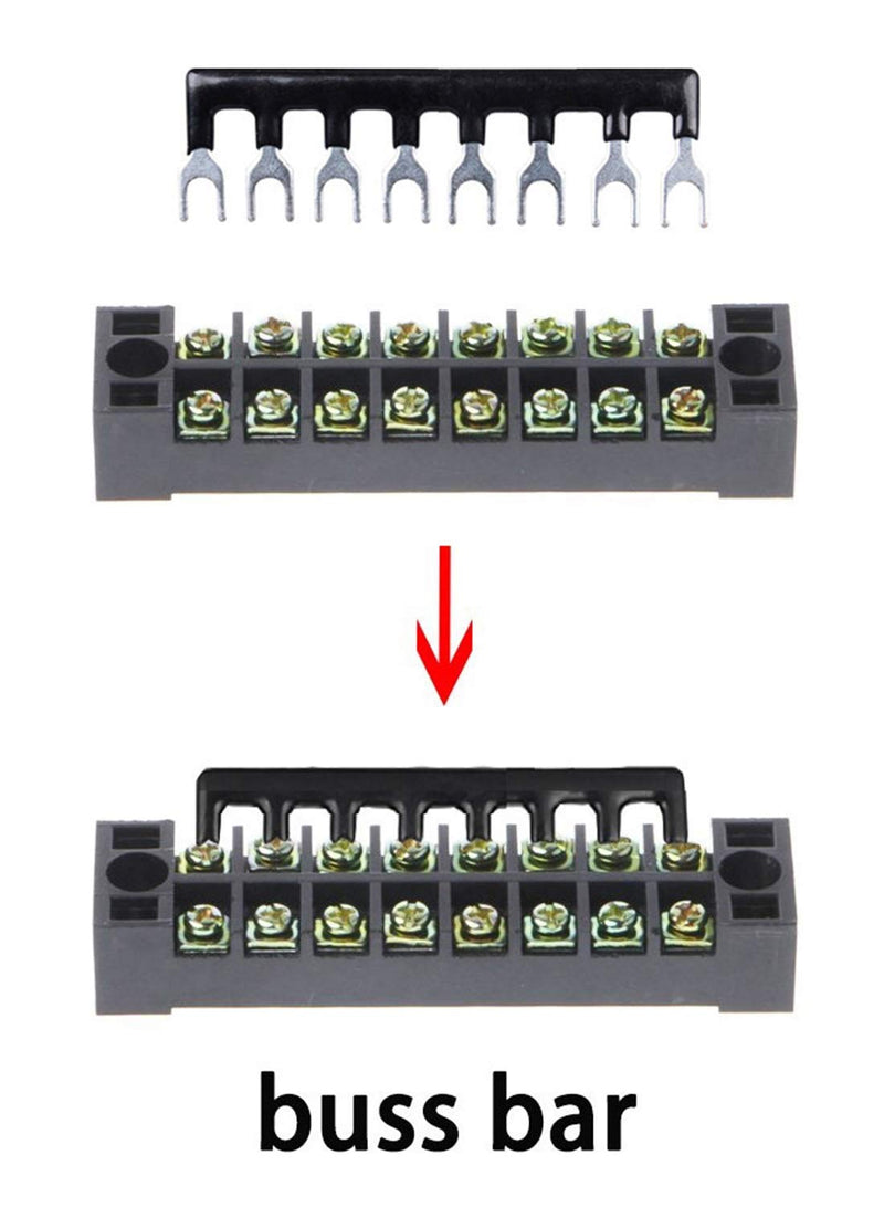 [AUSTRALIA] - Shangyuan Boat Wire Terminal Block Buss Bar for Electrical Equipment, 25A Terminal Strip Blocks Busbar for Wiring Up Fuse Panel Battery Switches Inverters Boat Lights Marine Interior Navigation Light 