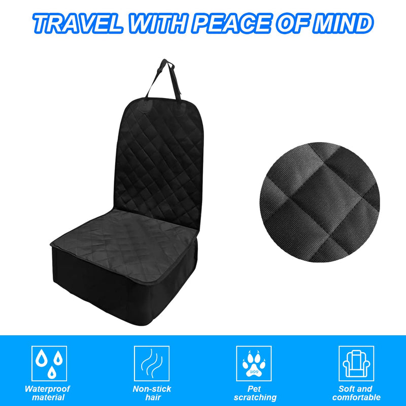 Dog Car Seat Cover, Universal Waterproof Non-Slip Backing Dog Seat Covers/Protectors with Buckle, Padded for Most Cars, SUV & MPV (Black) - BeesActive Australia