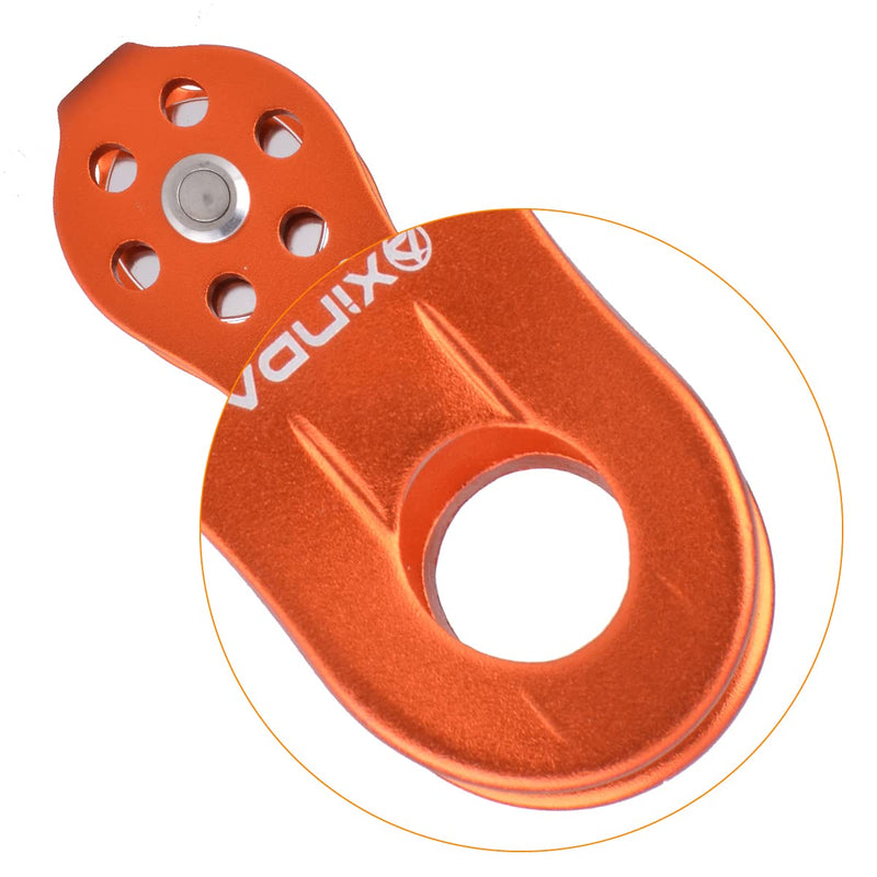 TRIWONDER 20kN Climbing Pulley Rescue Pulley Single Sheave Aluminum Fixed Eye Rock Rope Pulley Orange - BeesActive Australia