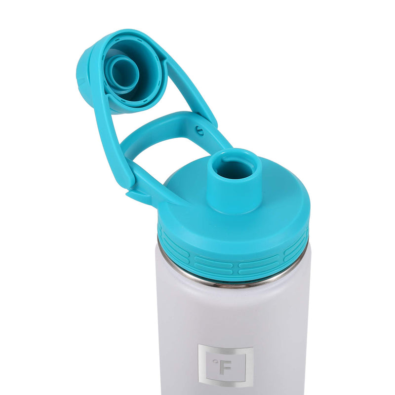 IRON °FLASK Spout Lid for Hydro Wide Mouth, Simple Insulated Sports Water Bottles, Modern Chug Lid, BPA Free (2 Lids) Aquamarine - BeesActive Australia