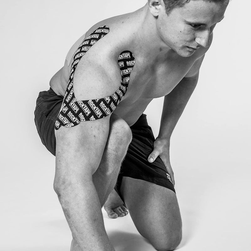 RockTape Unisex Rocktape 2 RockTape H2O Black Logo Tape Small, H2o Black Logo, Uncut Roll - 5cm Wide UK Single - BeesActive Australia