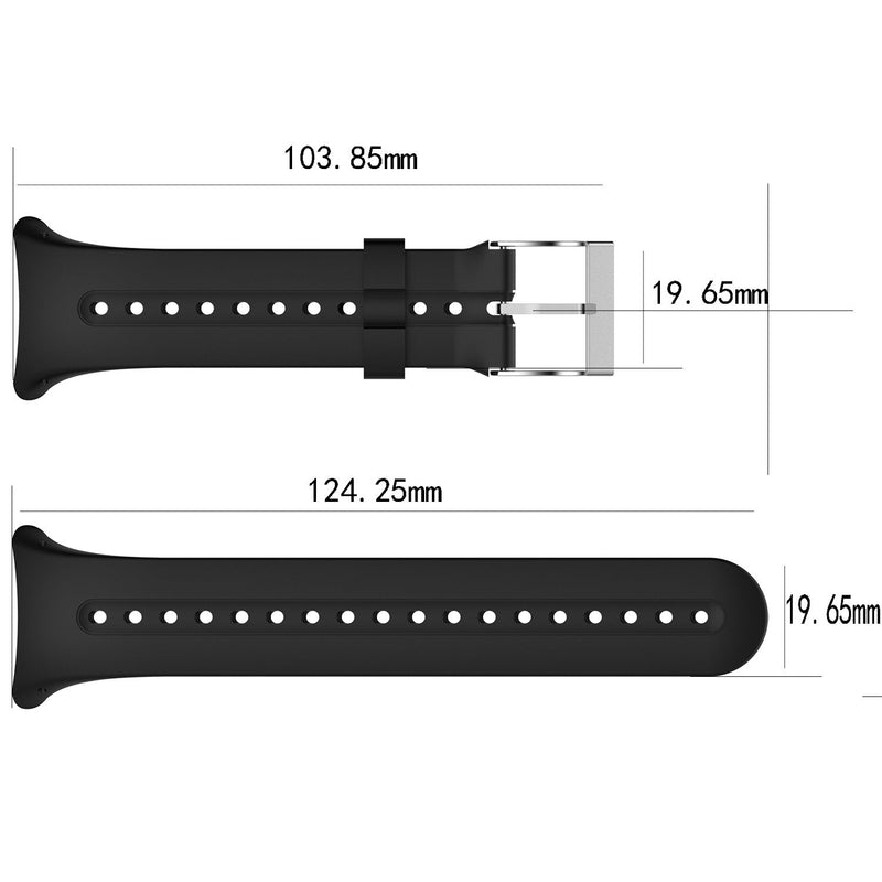 FitTurn Band Compatible with Garmin Swim Watch Bands Replacement Soft Silicone Black Watch Band Sports Strap Wristband Compatible with Garmin Swim Watch - BeesActive Australia