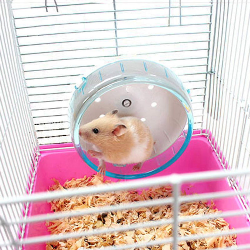 GOLDEAL 4.7 Inches Silent Hamster Wheel, Hamster Toys for Hamster Cage, Super Mute Spinner Exercise Running Wheel for Hamsters, Gerbils, or Mice Pink - BeesActive Australia