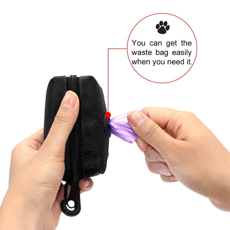 SLOSN 3 Pack Pet Waste Bag Dispenser Dog Poop Bag Holder with Zippered Portable Dog Poop Bag Holder with Hook for Leash,Great Accessory for Walking, Running with Dog RoseRed Green Black - BeesActive Australia