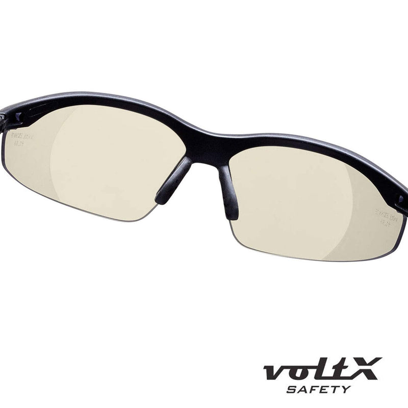 voltX 'Constructor' SAFETY READERS Full Lens Reading Safety Glasses UKCA & CE EN166f certified (+1.0 Dioptre, Mirror) � Wraparound Style � Anti fog coated UV400 lens +1.0 Dioptre Mirror - No Case - BeesActive Australia