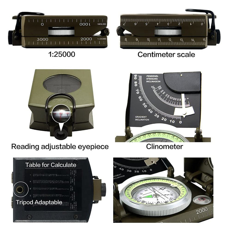 Military Compass with Fatwood Fire Starter for Backpacking and Survival - BeesActive Australia