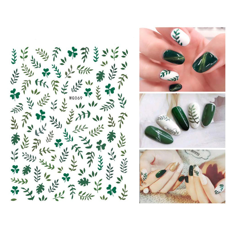 Flamingo Nail Art Stickers Decals Nail Art Supplies 3D Self-Adhesive Flamingo Leaves Nail Stickers Designs for Women Girls Manicure DIY Tip Nail Art Decorations Accessions - BeesActive Australia