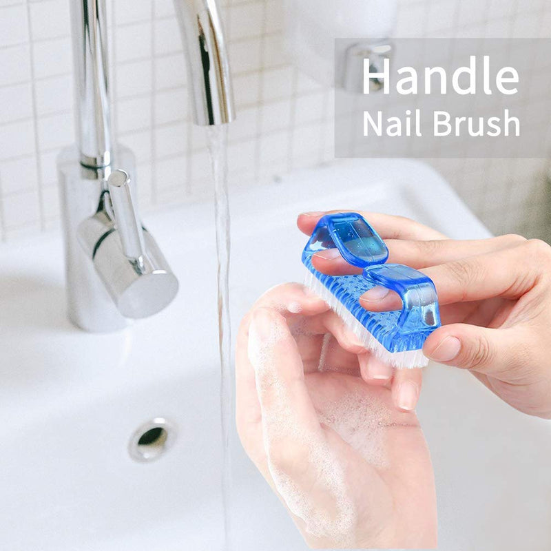 Chuya 4Pcs Handle Grip Nail Brush Fingernail Cleaner Pedicure Scrub Foot Brushes Toes Cleaning Tool Kit (Multicolor） - BeesActive Australia