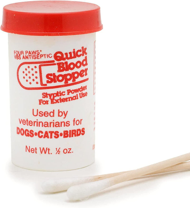 Four-Paws 4 Pack of Quick Blood Stopper Kits, 0.5 Ounces each, Antiseptic Styptic Powder and Swabs for Dogs, Cats and Birds - BeesActive Australia