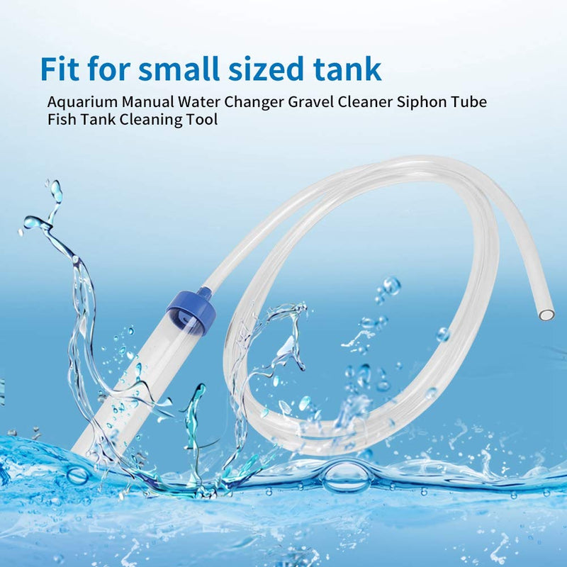 Aquarium Manual Water Changer Gravel Cleaner Water Filter Syphon Tube Fluids Transfer Tool PVC Sand Vacuum Cleaning Pump Fish Tank Cleaning Tool with 59in Long Pipe - BeesActive Australia