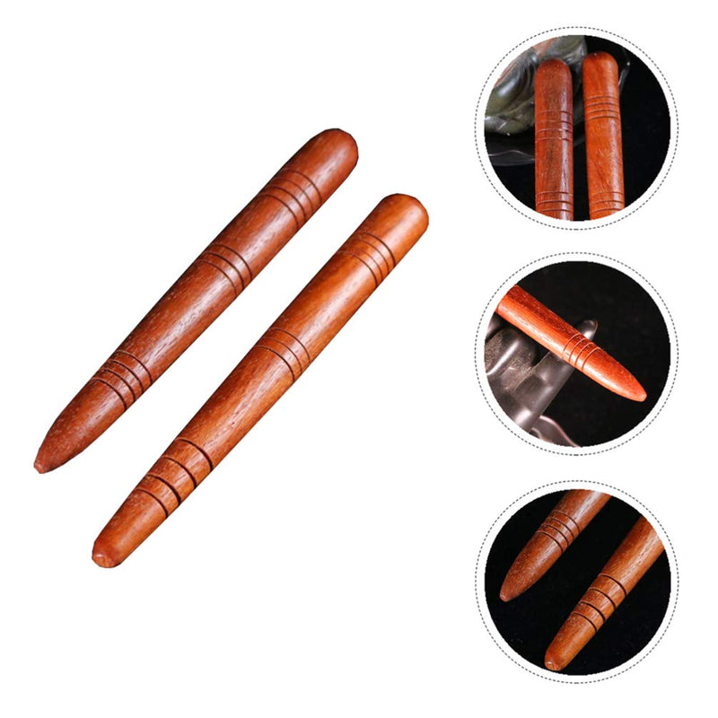 Wooden Massage Stick Foot Hand Acupoint Pen Cone Thai Health Care RelaxationTool for Head Face Body- 4Pcs - BeesActive Australia