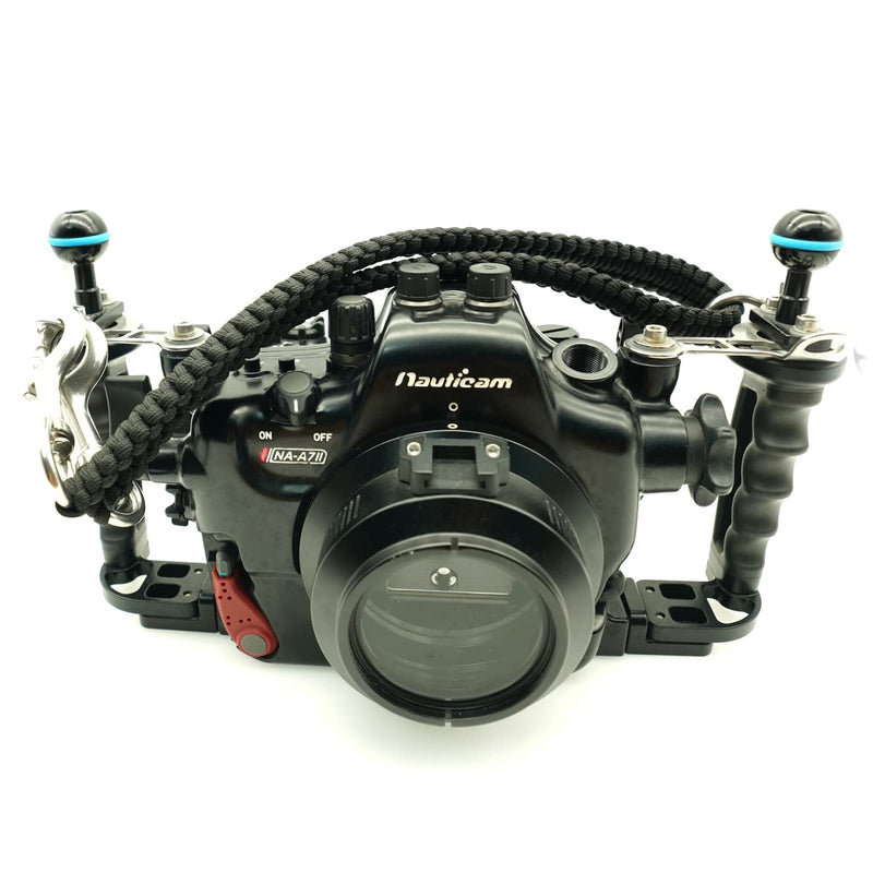 nitescuba Underwater Camera housing Carry Lanyard Military Grade Parachute Rope Waterproof Case Soft Handle with 2pcs 316 Stainless Steel Swivel Eye Bolt Snap Hooks ns028 32inchBlack - BeesActive Australia