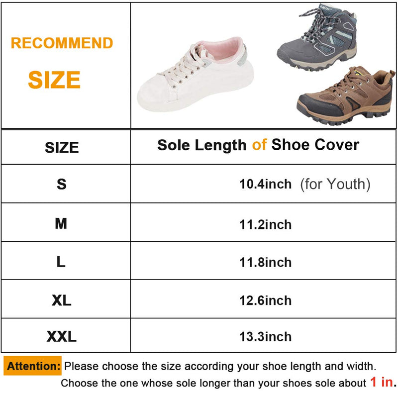 [AUSTRALIA] - KRATARC Waterproof Shoes Covers Foldable Rain Boot Reflective Snow for Men Women Outdoor Cycling Walking Hiking Black X-Large 