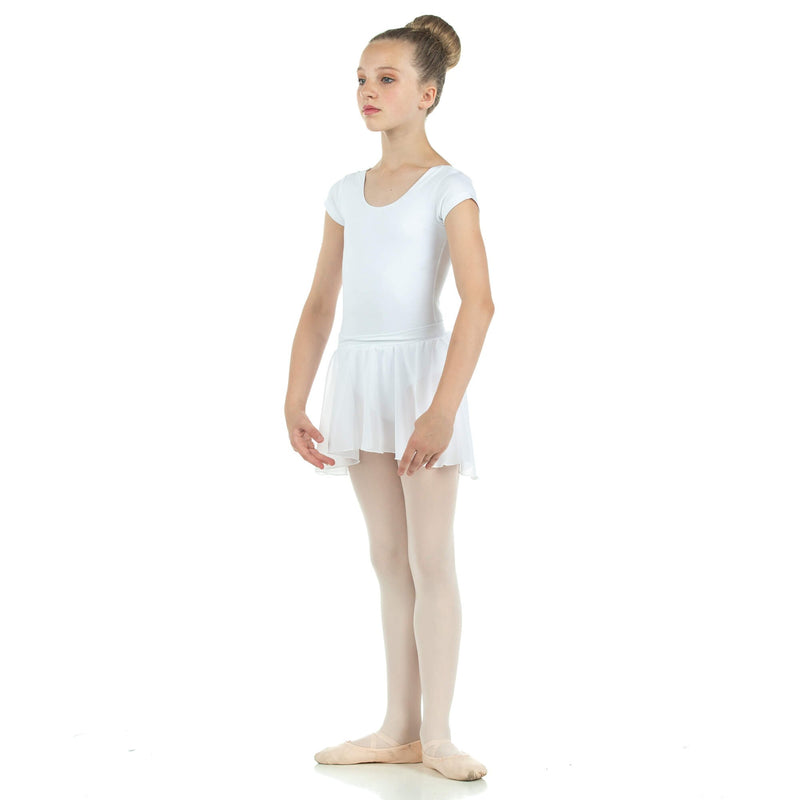 [AUSTRALIA] - Danzcue Child Chiffon Ballet Dance Pull On Wrap Skirt White S-Child 