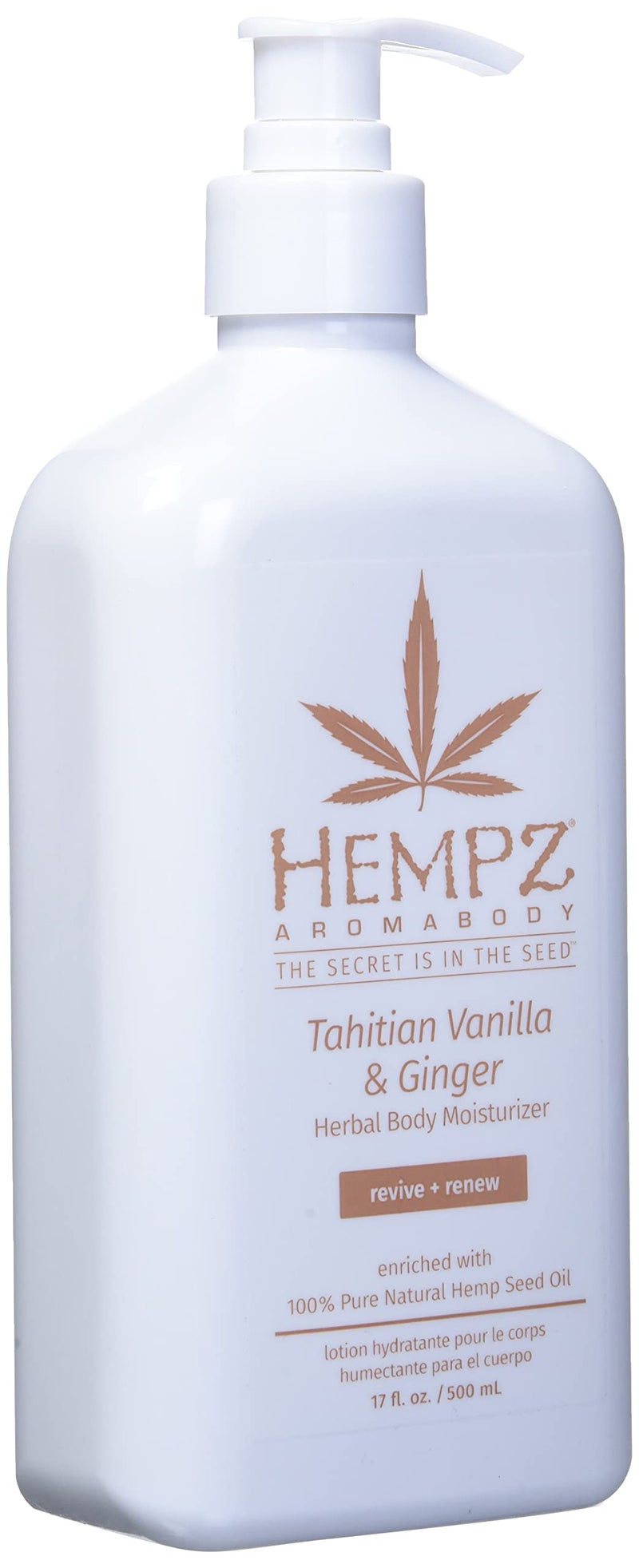 Hempz Tahitian Vanilla & Ginger Herbal Body Moisturizer, 17 Ounce - BeesActive Australia