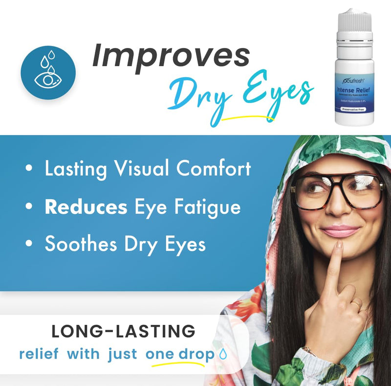 Ocufresh Intense Relief Dry & Itchy Eye Relief with 0.4% Sodium Hyaluronate & Vitamin E for Dry Eyes - BeesActive Australia