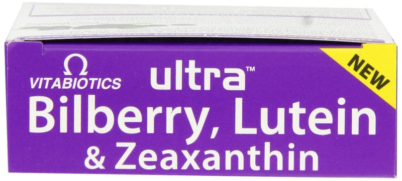 Vitabiotics Ultra Bilberry, Lutein and Zeaxanthin - 30 Tablets (Pack of 2) 30 count (Pack of 2) - BeesActive Australia