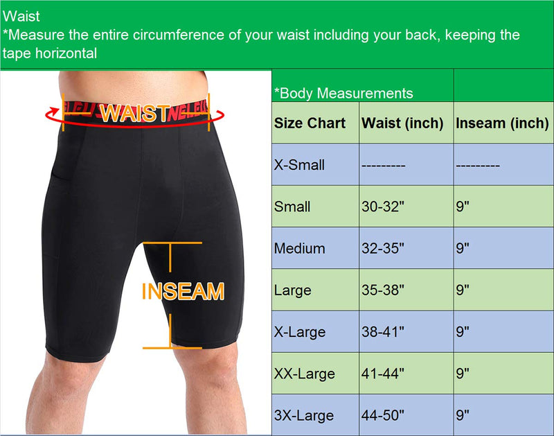 NELEUS Men's 3 Pack Compression Short with Pocket Medium 6064 Black/Grey/Red,3 Pack - BeesActive Australia