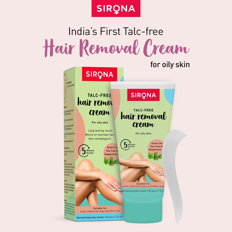 Sirona Hair Removal Cream, Normal Skin for Women - 1.76 Fl Oz | with Green Tea & Tea Tree | Ideal for Bikini Line ,Underarm, Legs 50 g (Pack of 1) - BeesActive Australia