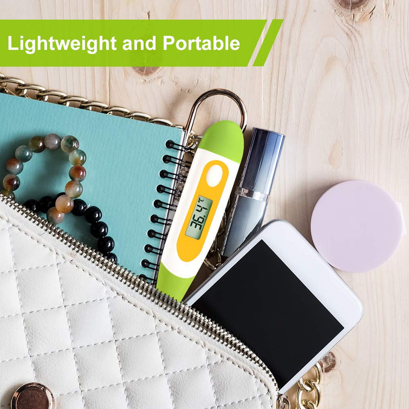 Easy@Home Digital Oral Thermometer, Rectal or Underarm Body Temperature Measurement, for Baby, Child and Adult (Green), BT-A21CN 1 Pack Green - BeesActive Australia