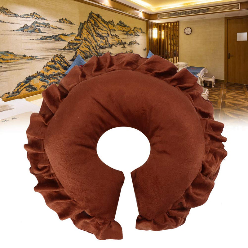 Soft Face Pillow, Head Cushion SPA Massage Bed Pillow U Shaped Neck Support Cushion Beauty Salon Massage Table Facial Relax Pillow Travel Flight Neck Pad Body Relax Salon Massage Mat(Coffee) - BeesActive Australia